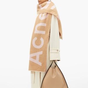 Acne Studios Toronty logo jacquard reversible scarf